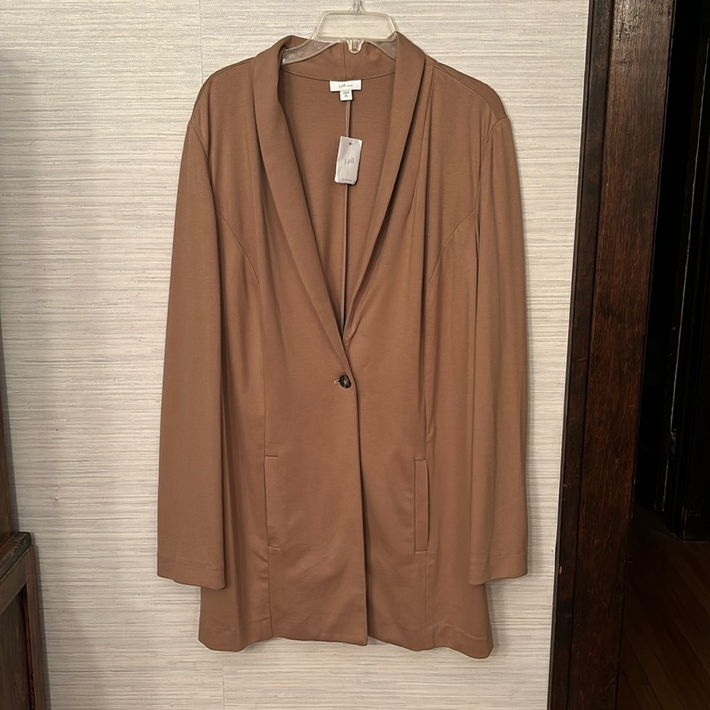 XLT J Jill knit blazer in camel